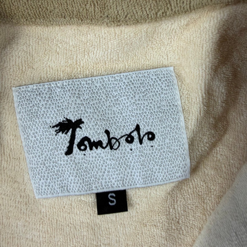 Tombolo El Gusano Terry Cloth Cabana Shirt Mens Small Coral Cream Agave Mezcal - Picture 4 of 11
